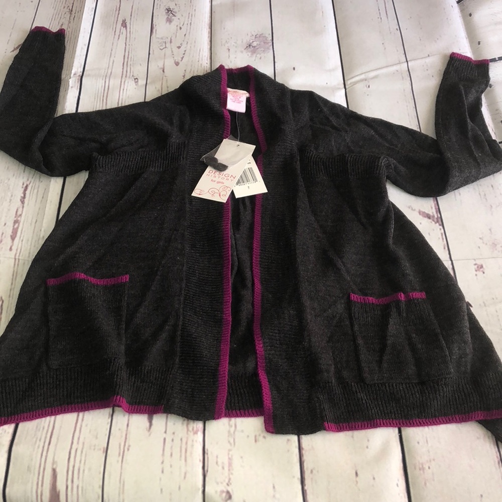Design History!  Kids fushcia tipped shrug